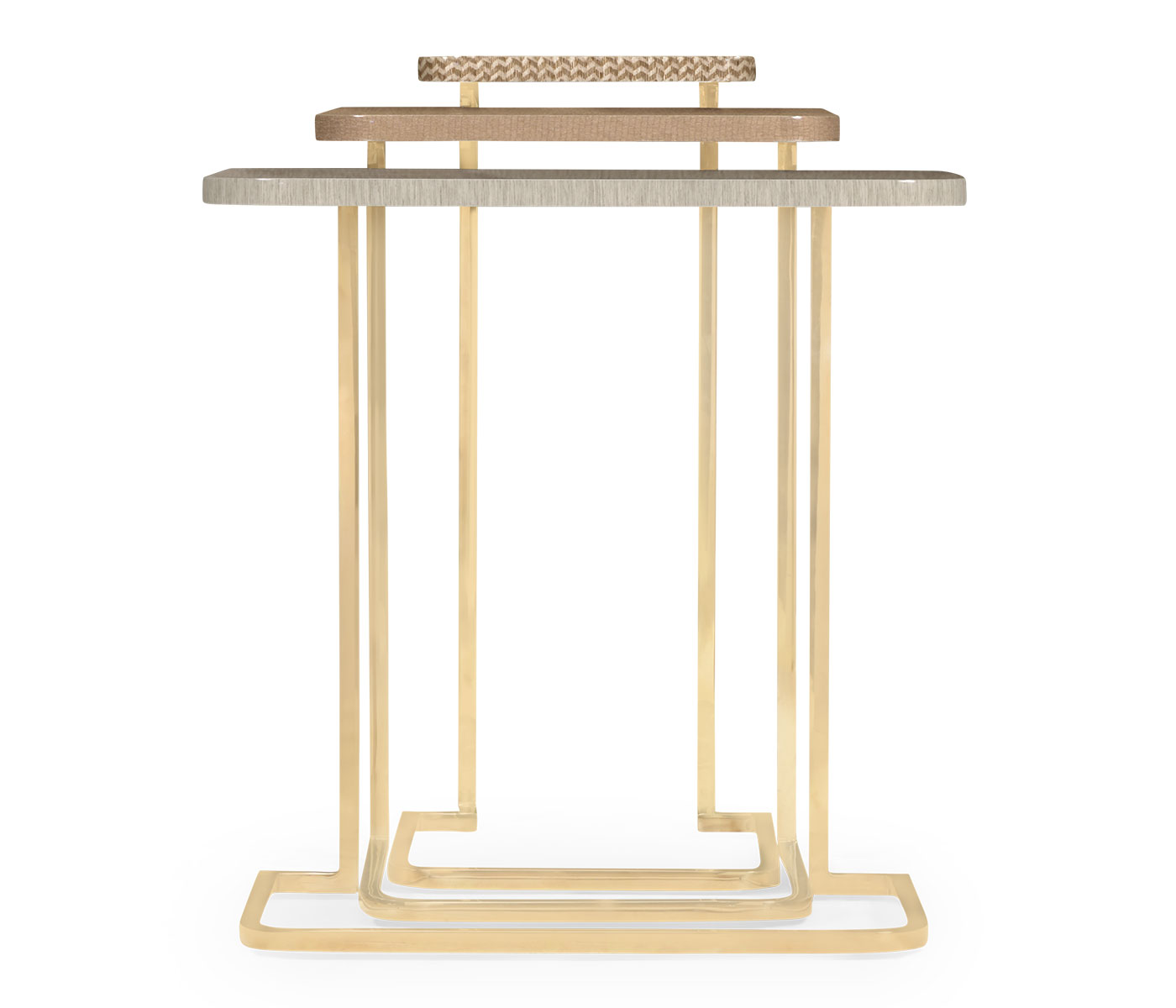Brown Italian Layer Nesting Tables