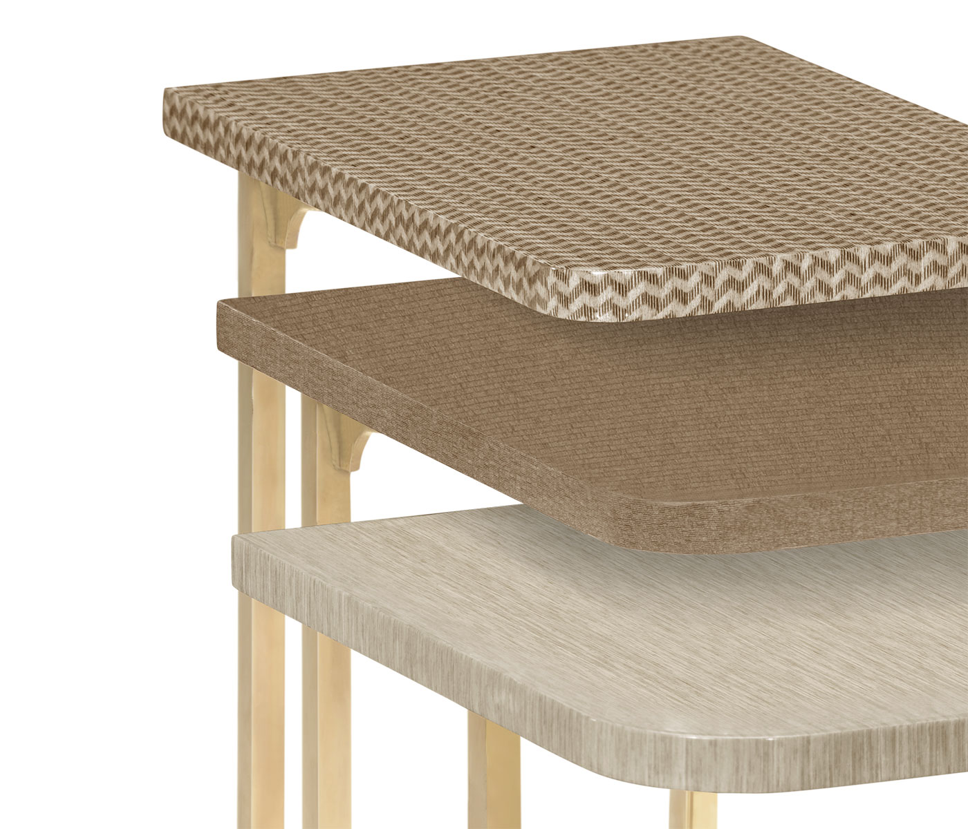Brown Italian Layer Nesting Tables