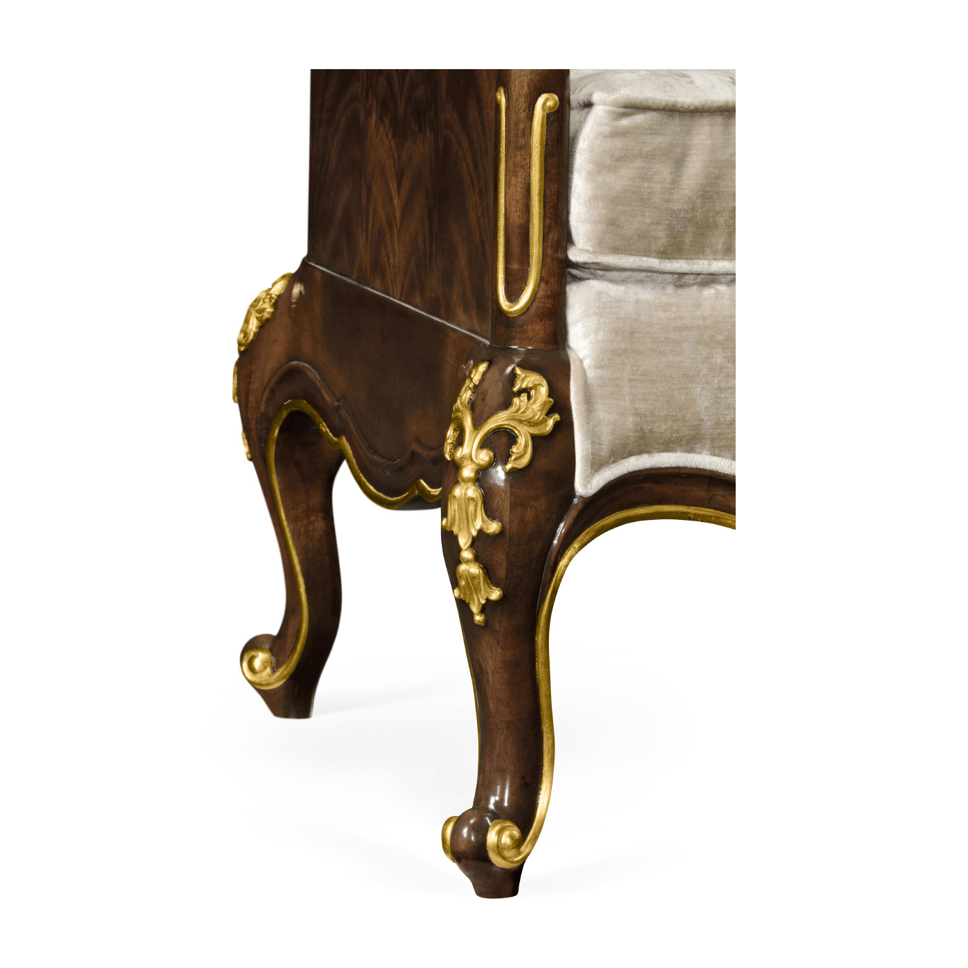 Bedroom Bench with Gilded Carving