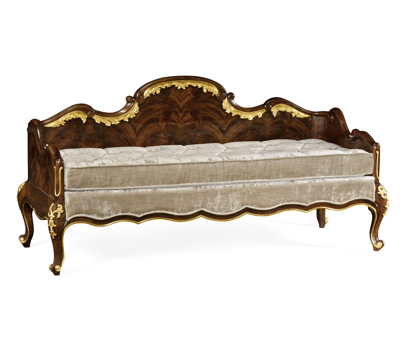 Bedroom Bench with Gilded Carving