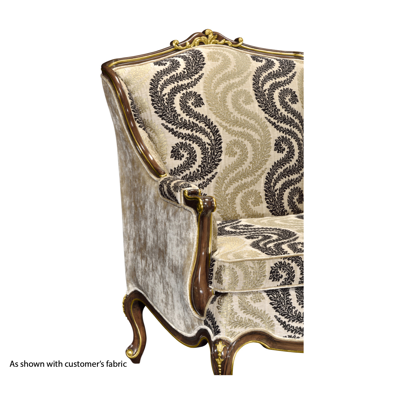 Bergère Arm Chair with Gilded Carving