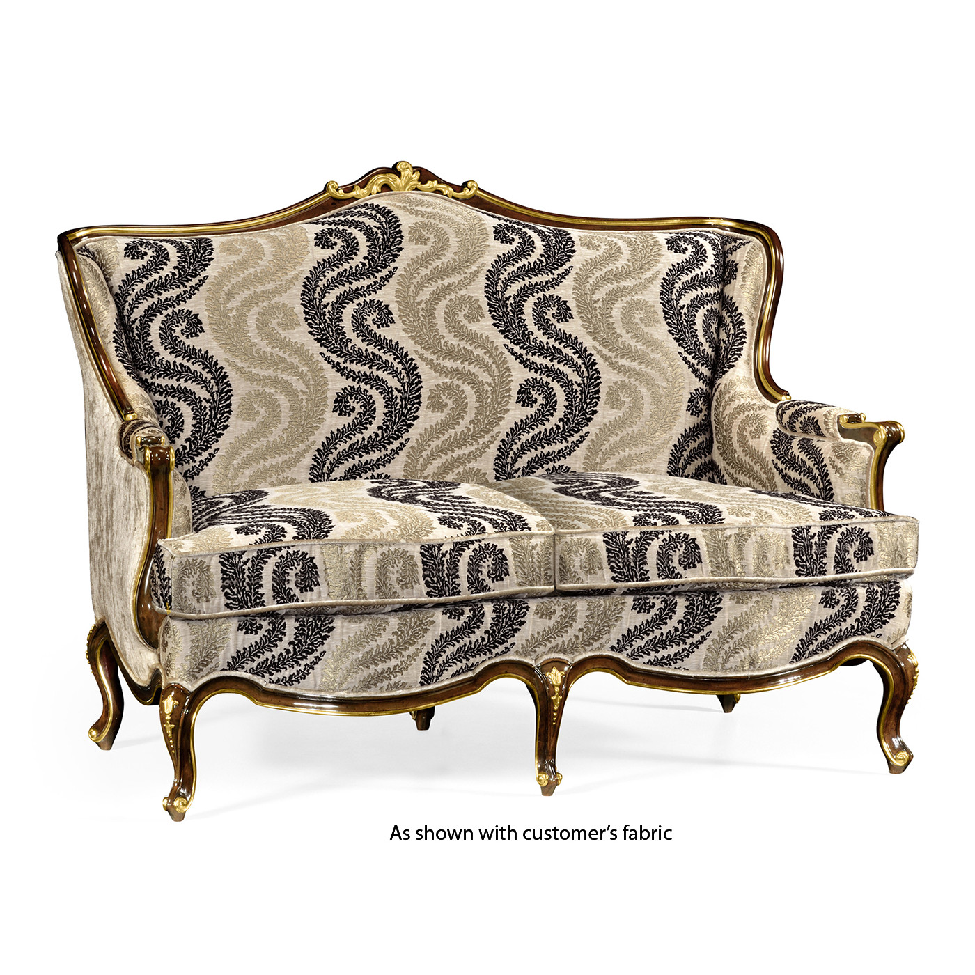 Bergère Two Seater Sofa with Gilded Carving