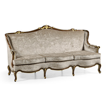 Bergère Three Seater Sofa with Gilded Carving
