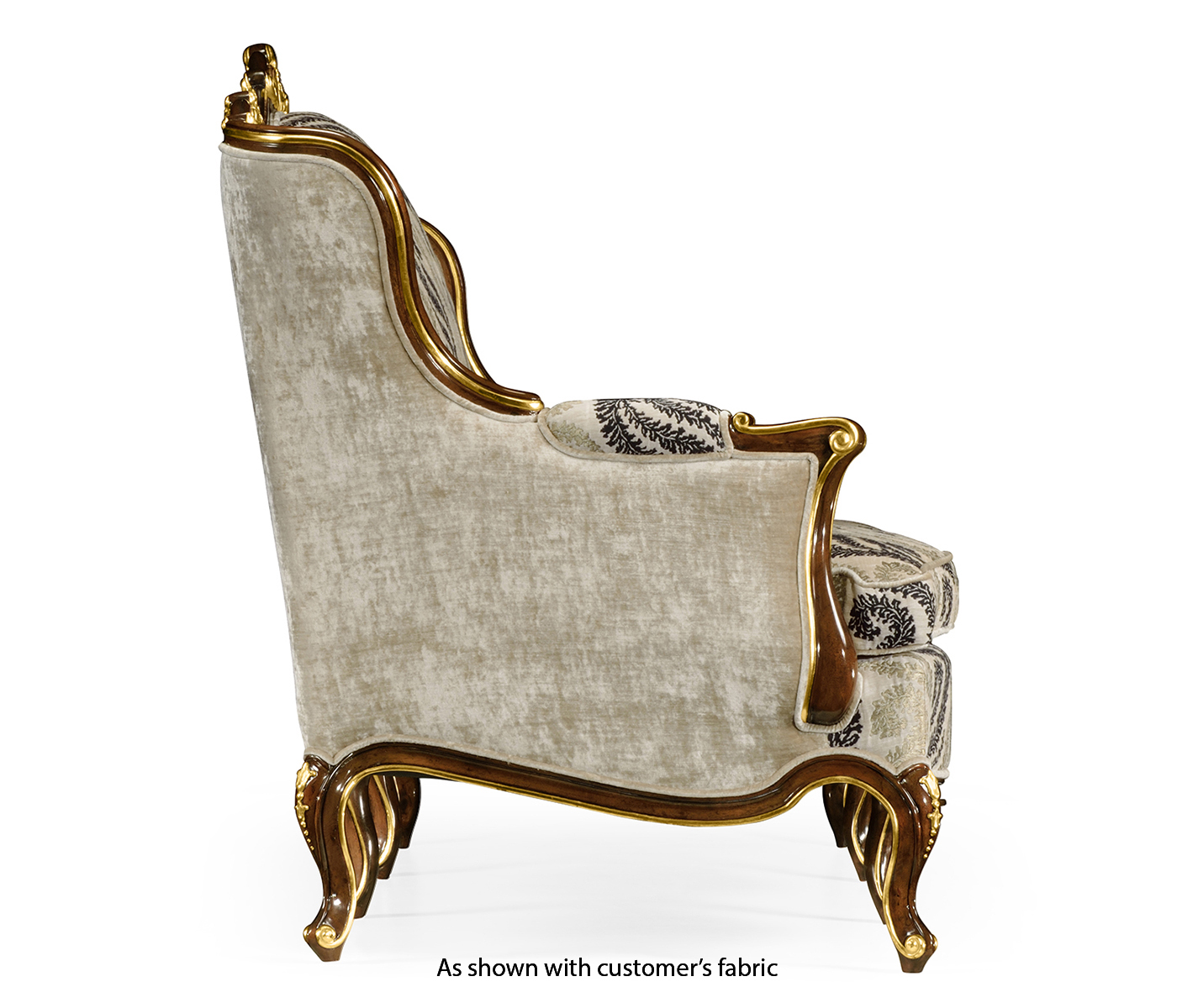 Bergère Three Seater Sofa with Gilded Carving