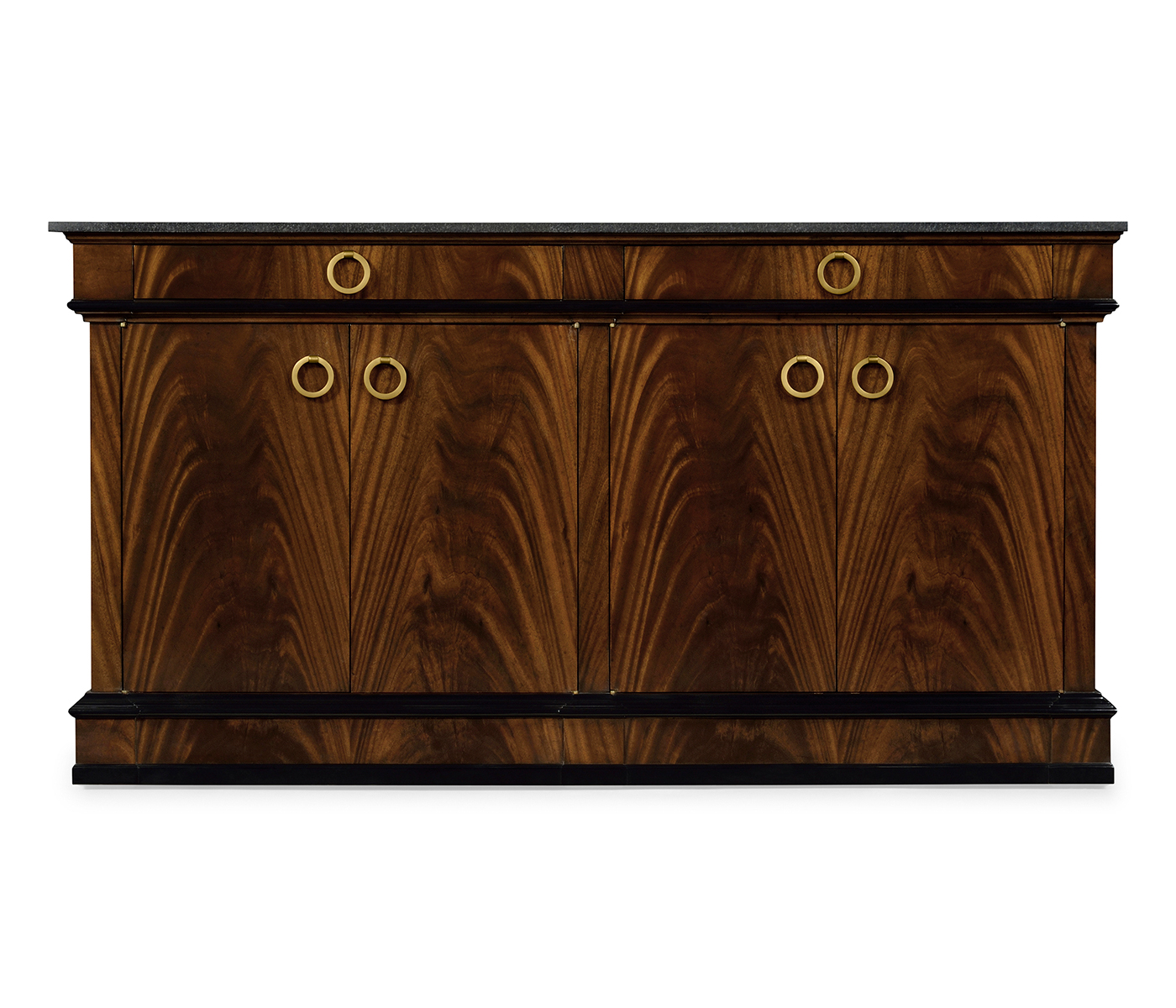Regency mahogany sideboard with brass handles