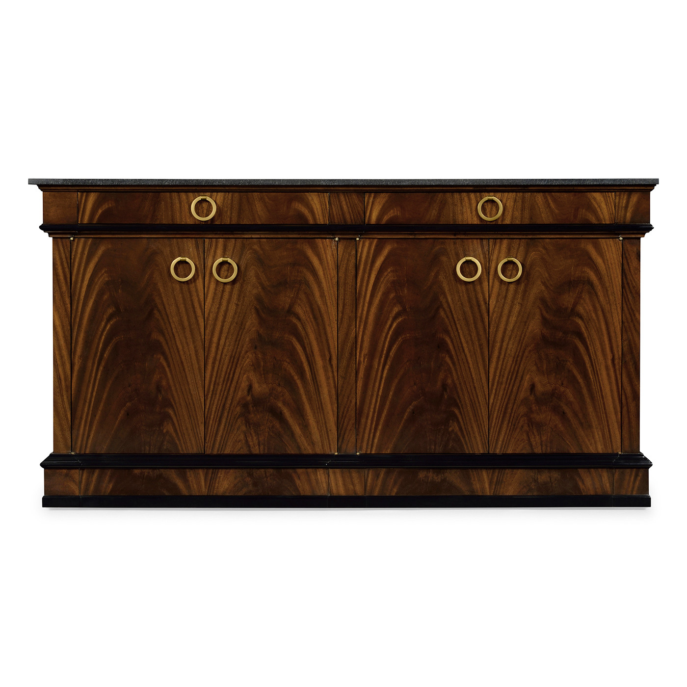 Regency mahogany sideboard with brass handles
