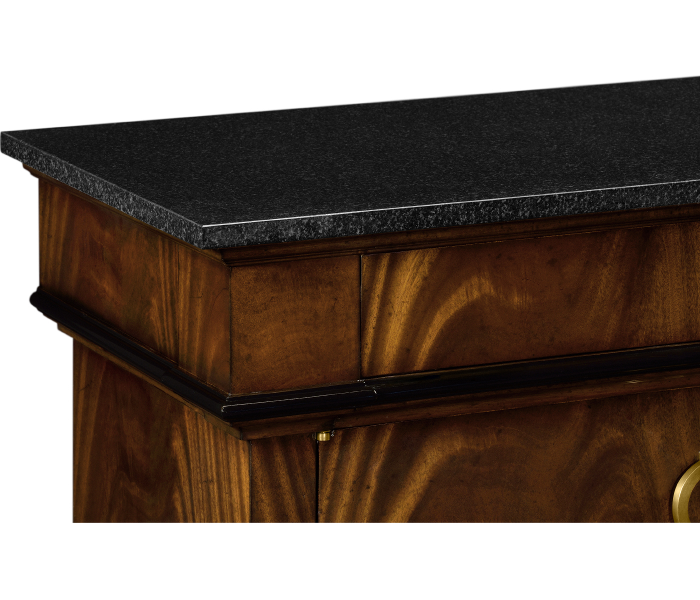 Regency mahogany sideboard with brass handles