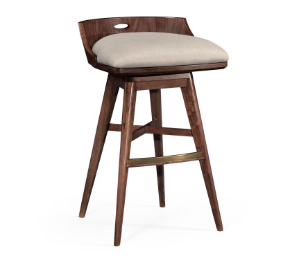 Langkawi Natural Walnut Bar Stool