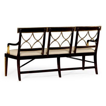 Regency Ebony Three Seater Bench