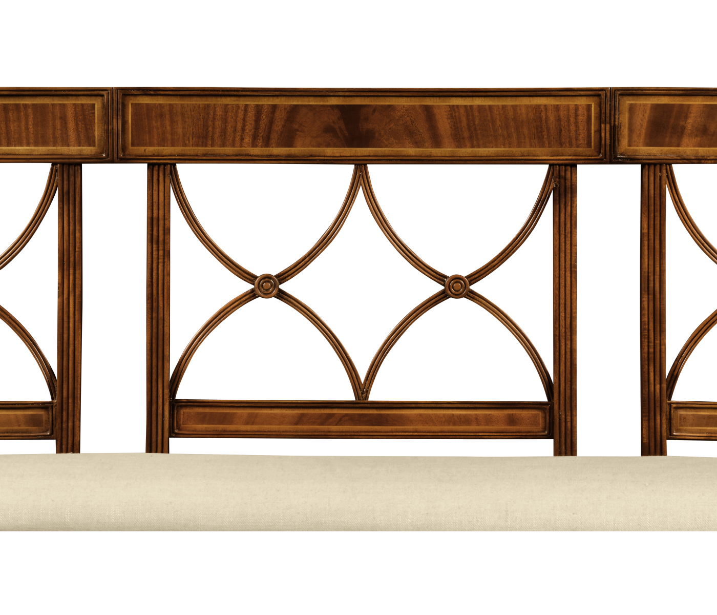 Buckingham Three Seater Mahogany Bench