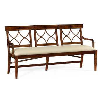 Buckingham Three Seater Mahogany Bench
