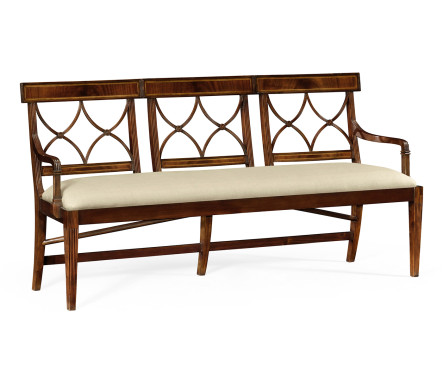 Buckingham Three Seater Mahogany Bench