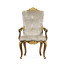 Dining Arm Chair with Gilt Carved Detailing