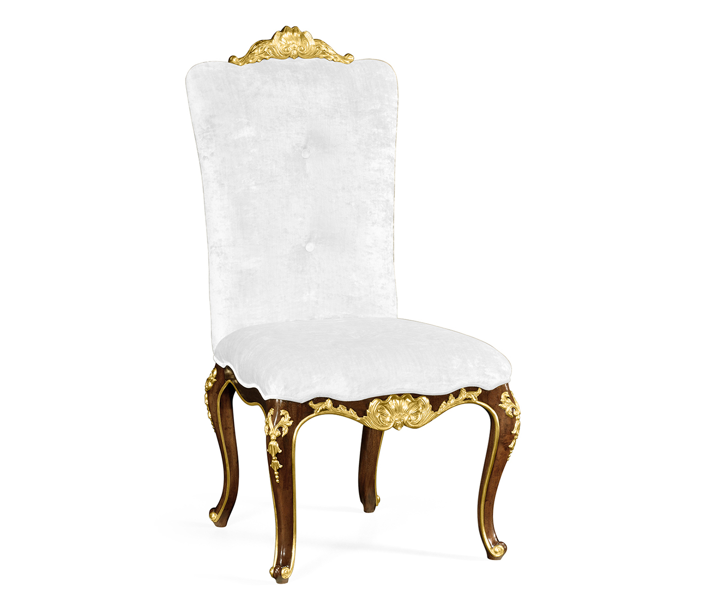 Dining Side Chair with Gilt Carved Detailing