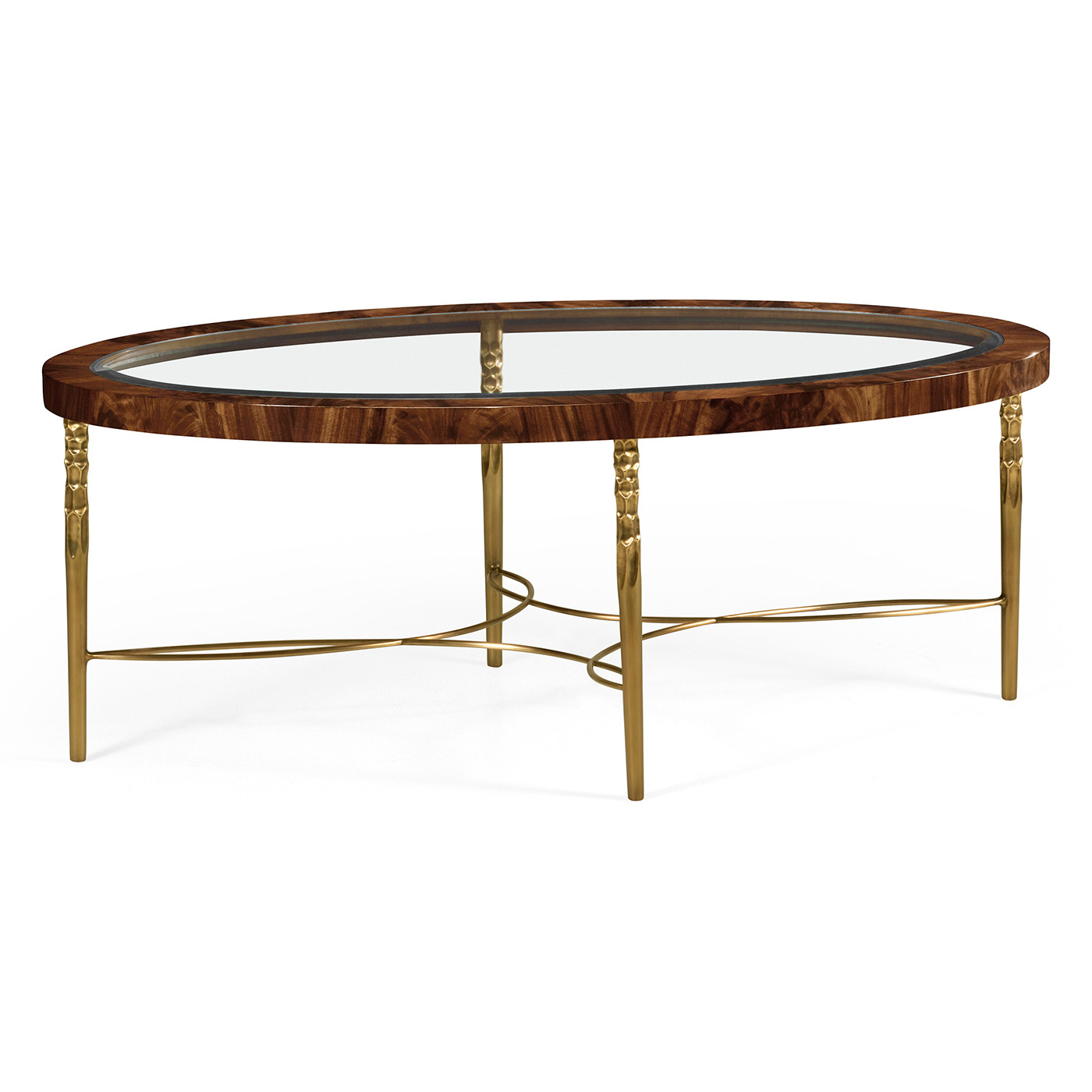 Oval Tropical Walnut Cocktail Table