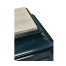 Antique Blue Oak Chest of Drawers with Marble Top