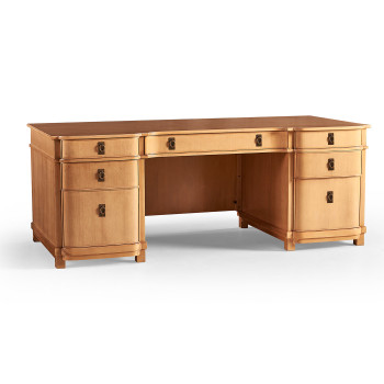 Federal style mahogany kneehole desk