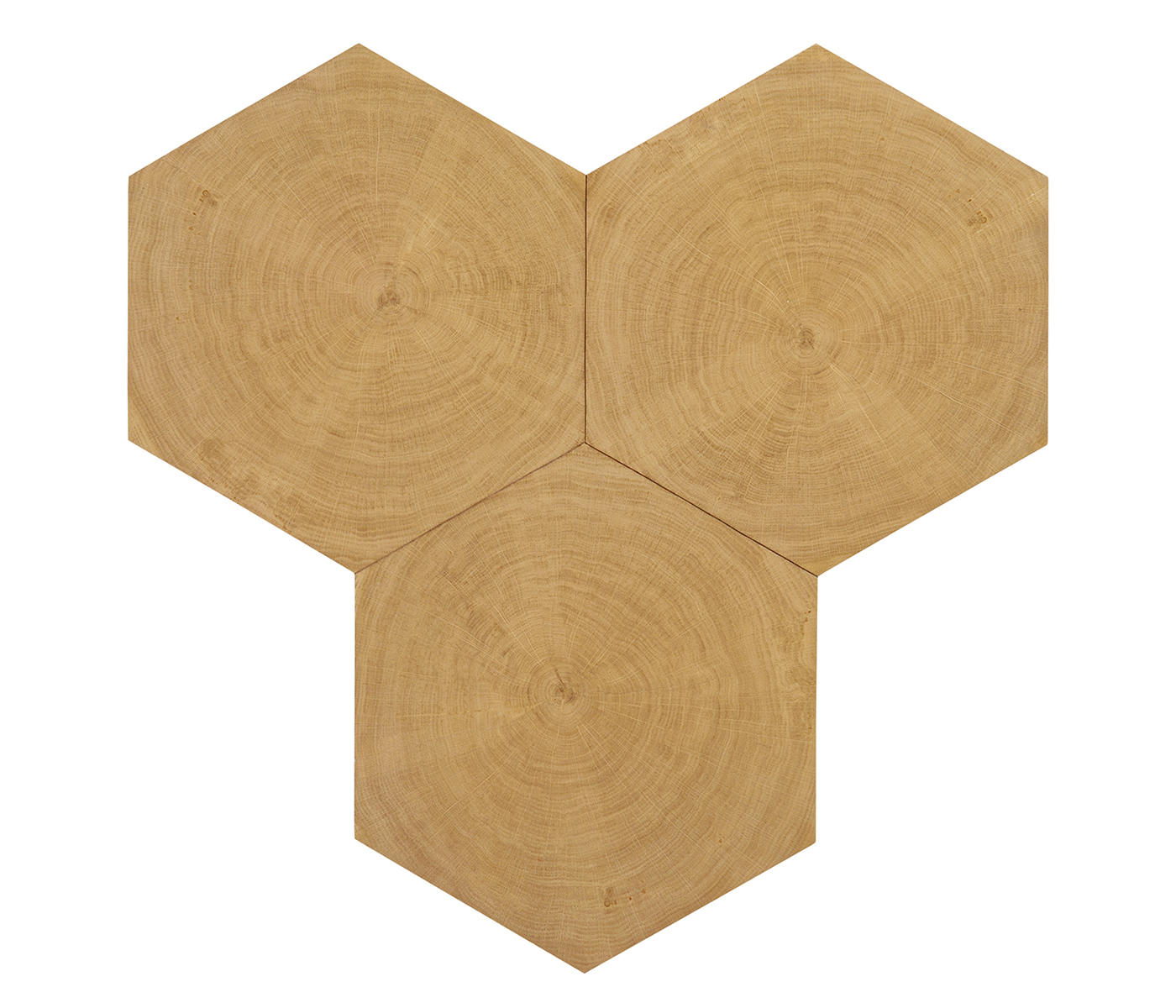Architectural Coffee Table with Tripal Hexagonal Oysters