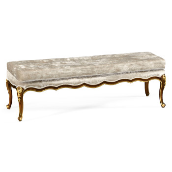 Bench with Gilt Carved Detailing