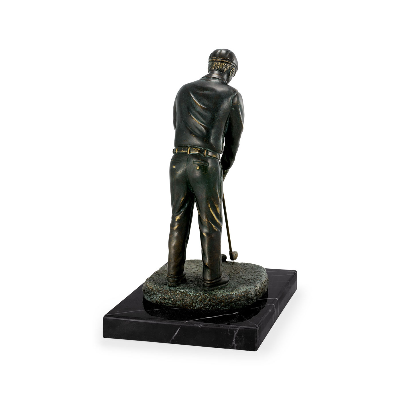 Pair of Dark Antique Bronze Golfer Bookends