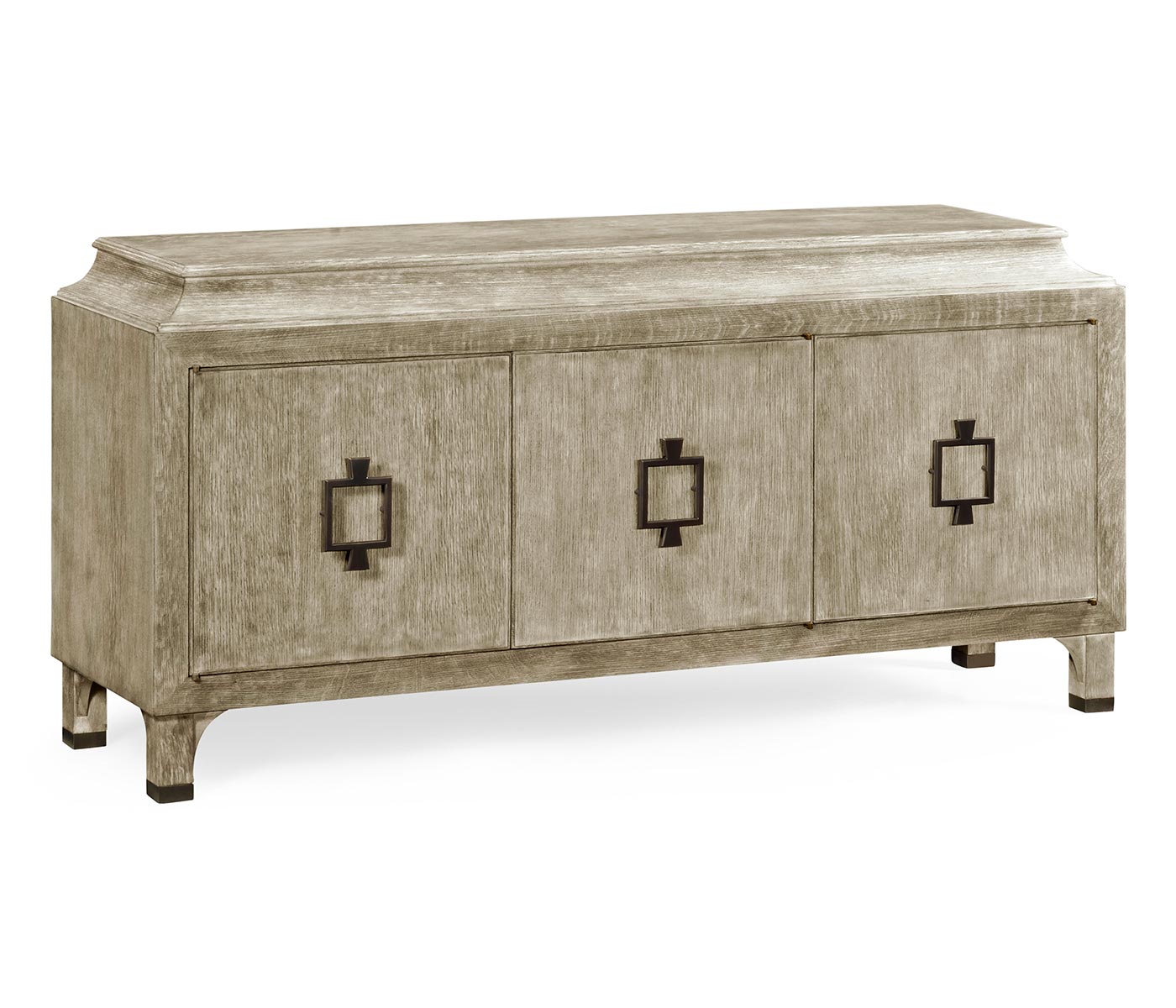 Greyed Oak Three-Door Buffet