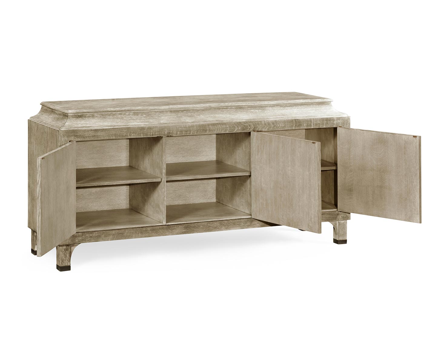 Greyed Oak Three-Door Buffet