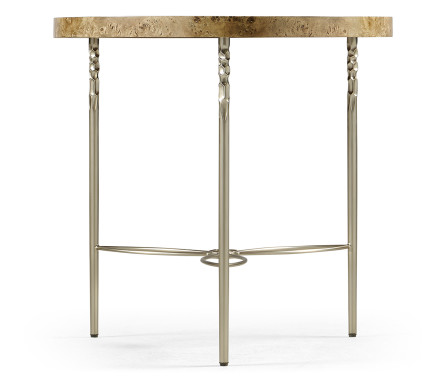 Fulgurite Golden Amber Round Side Table