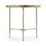 Fulgurite Golden Amber Round Side Table