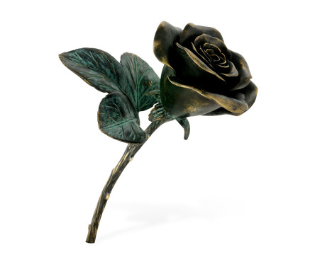 Antique Dark Bronze Blooming Rose