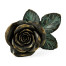 Antique Dark Bronze Blooming Rose