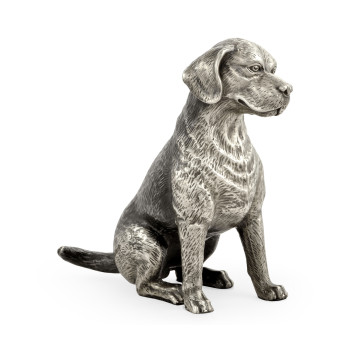 Antique White Brass Beagle Dog