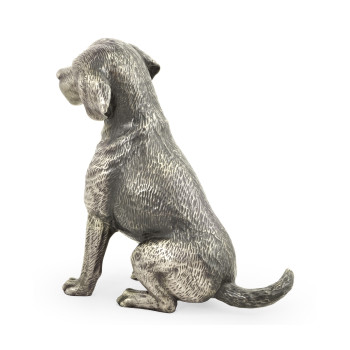 Antique White Brass Beagle Dog