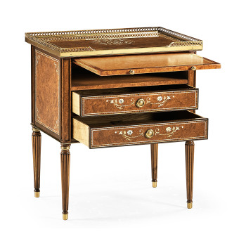 Burl & Mother of Pearl Nightstand