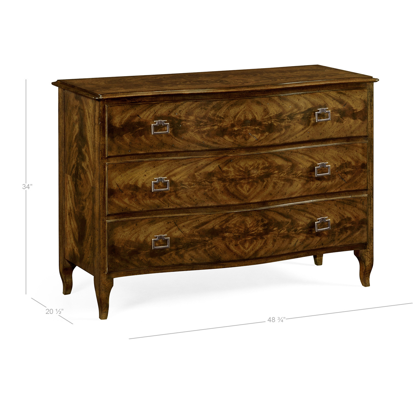 Brown Mahogany chest of drawers