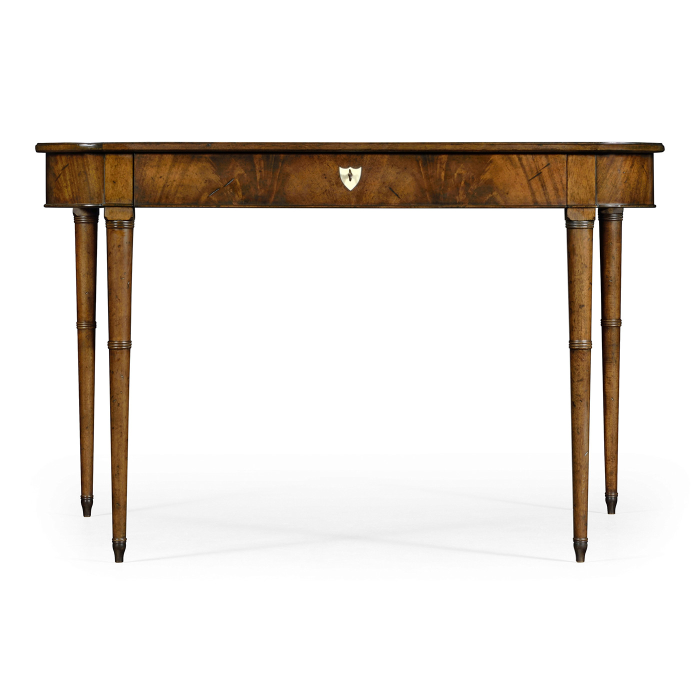 Brown mahogany lift top console table