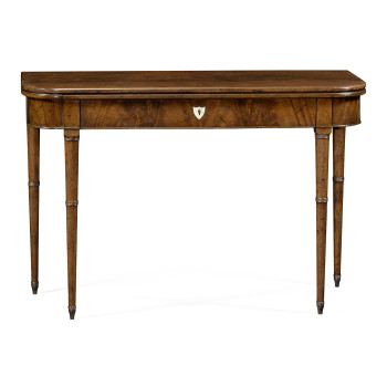Brown mahogany lift top console table
