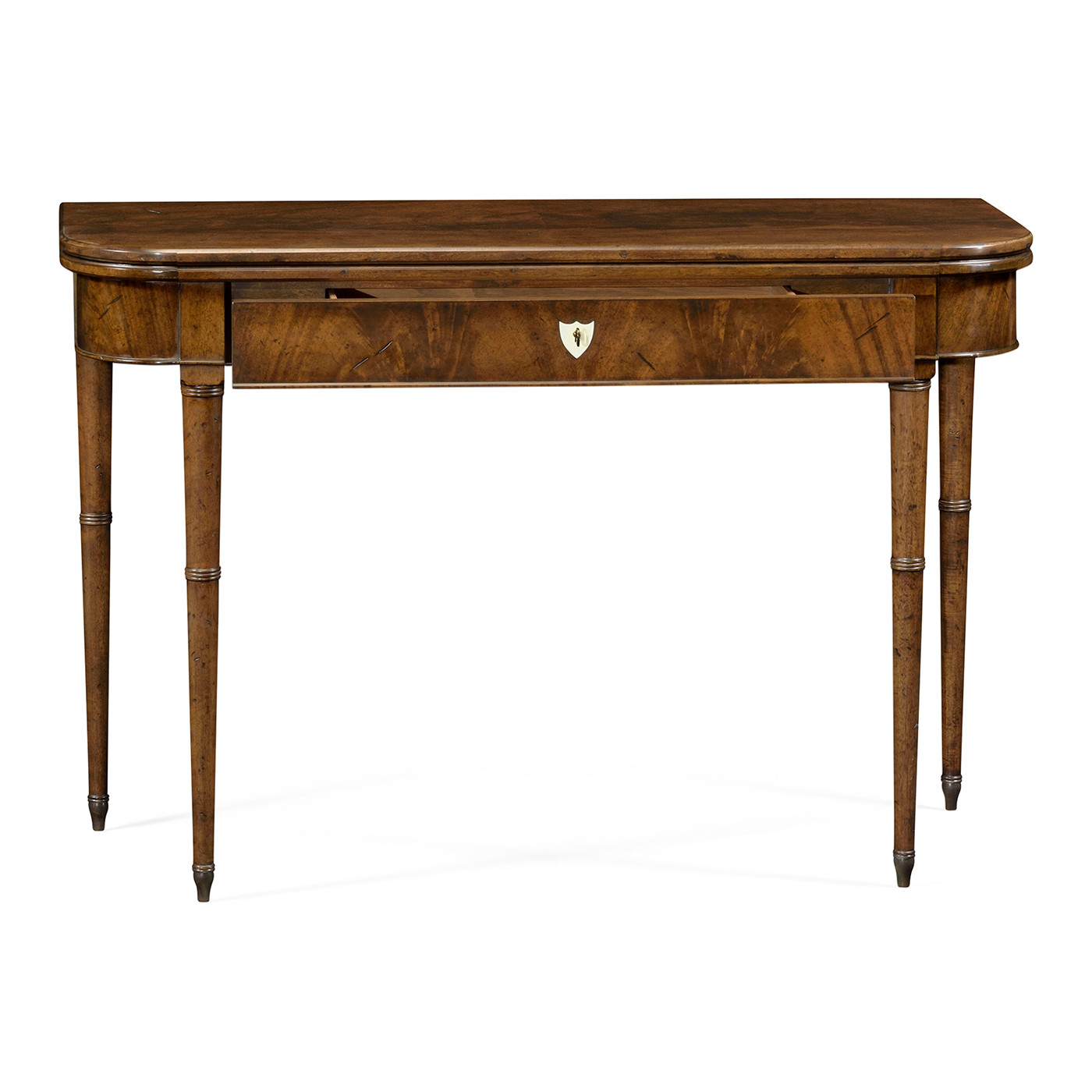 Brown mahogany lift top console table