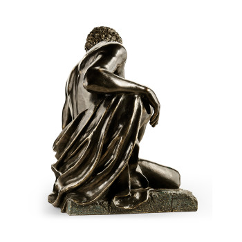 Antique Dark Bronze Greek Statue