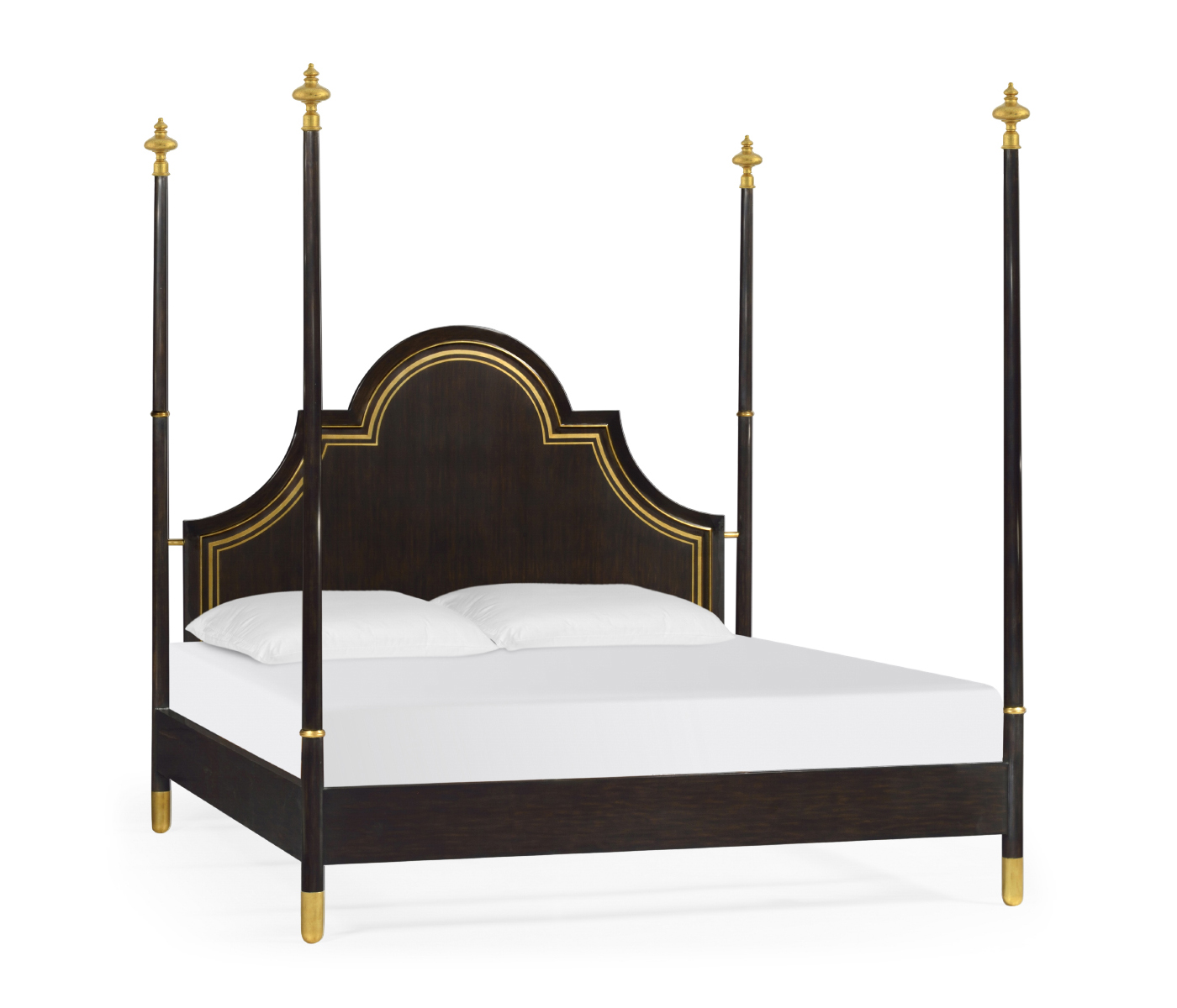 Four Poster Ebonised & Gilded Cali King Bed