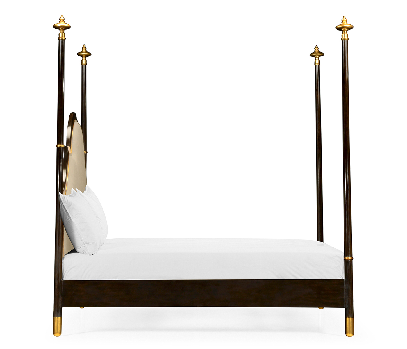 Four Poster Ebonised & Gilded UK King Bed