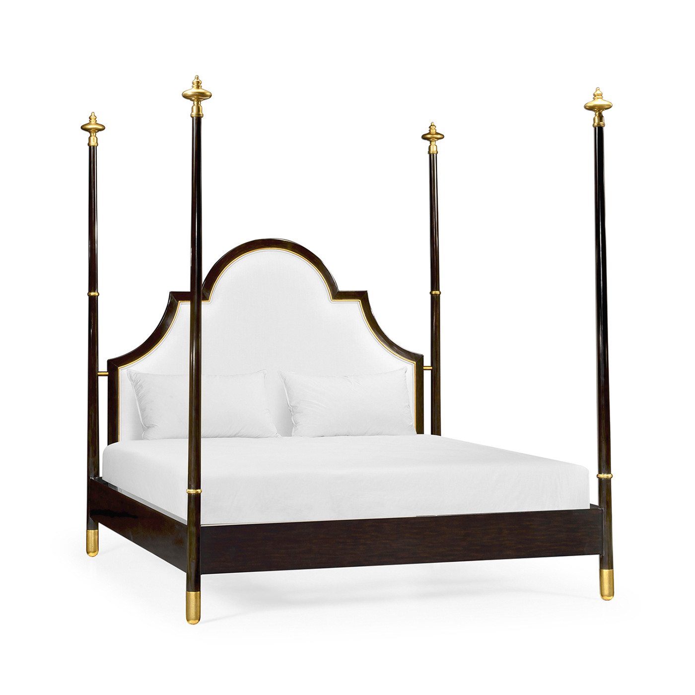 Four Poster Ebonised & Gilded UK King Bed