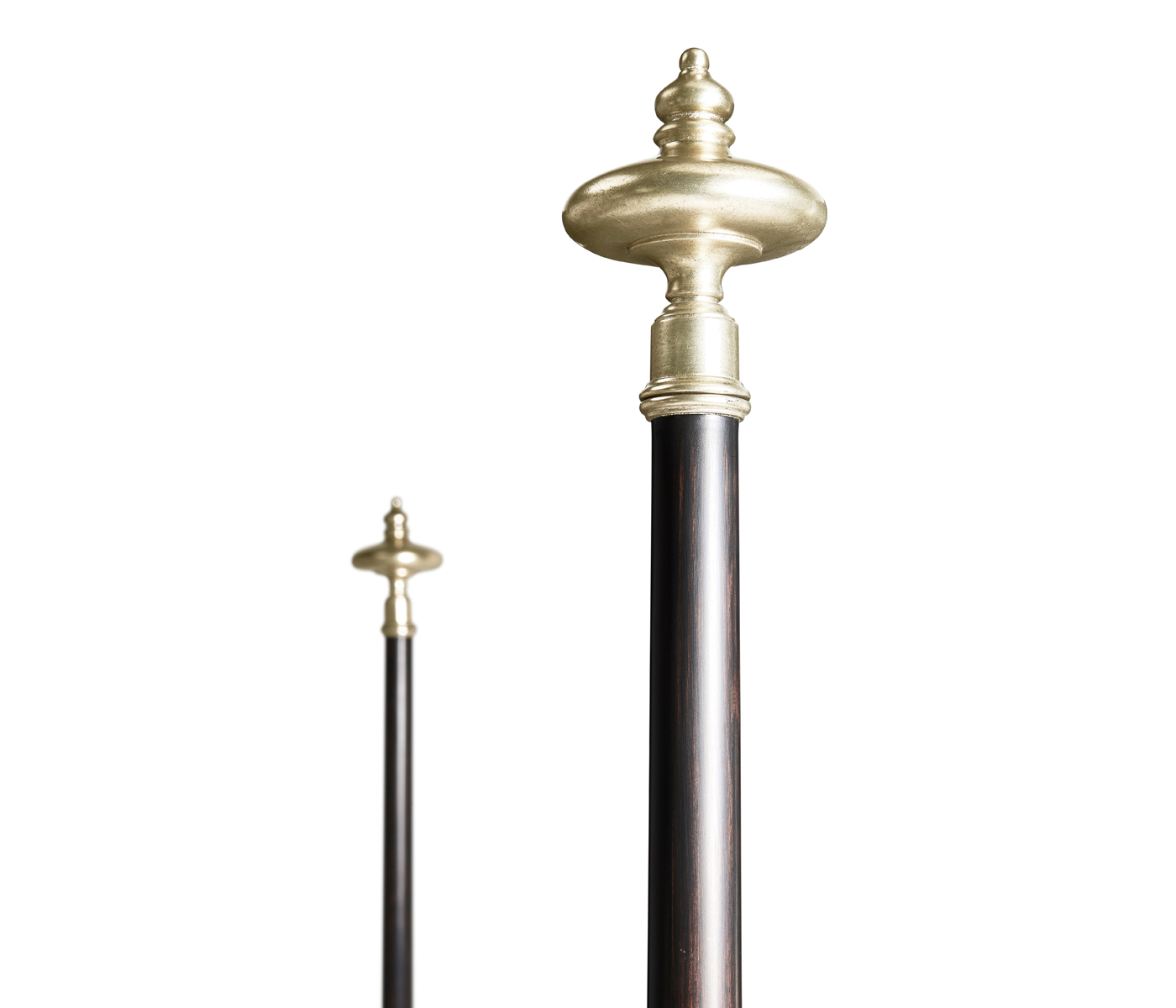 Four Poster Ebonised & Silver-Leaf UK King Bed