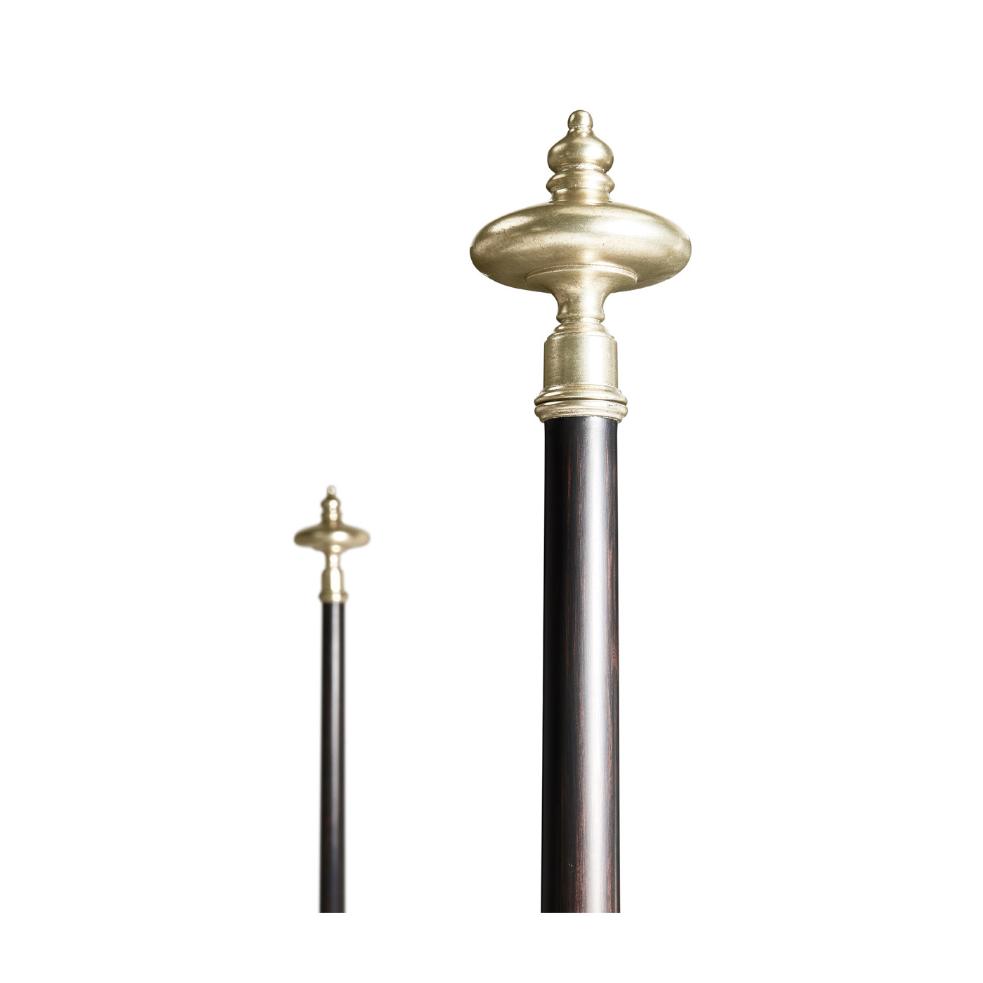 Four Poster Ebonised & Silver-Leaf UK King Bed