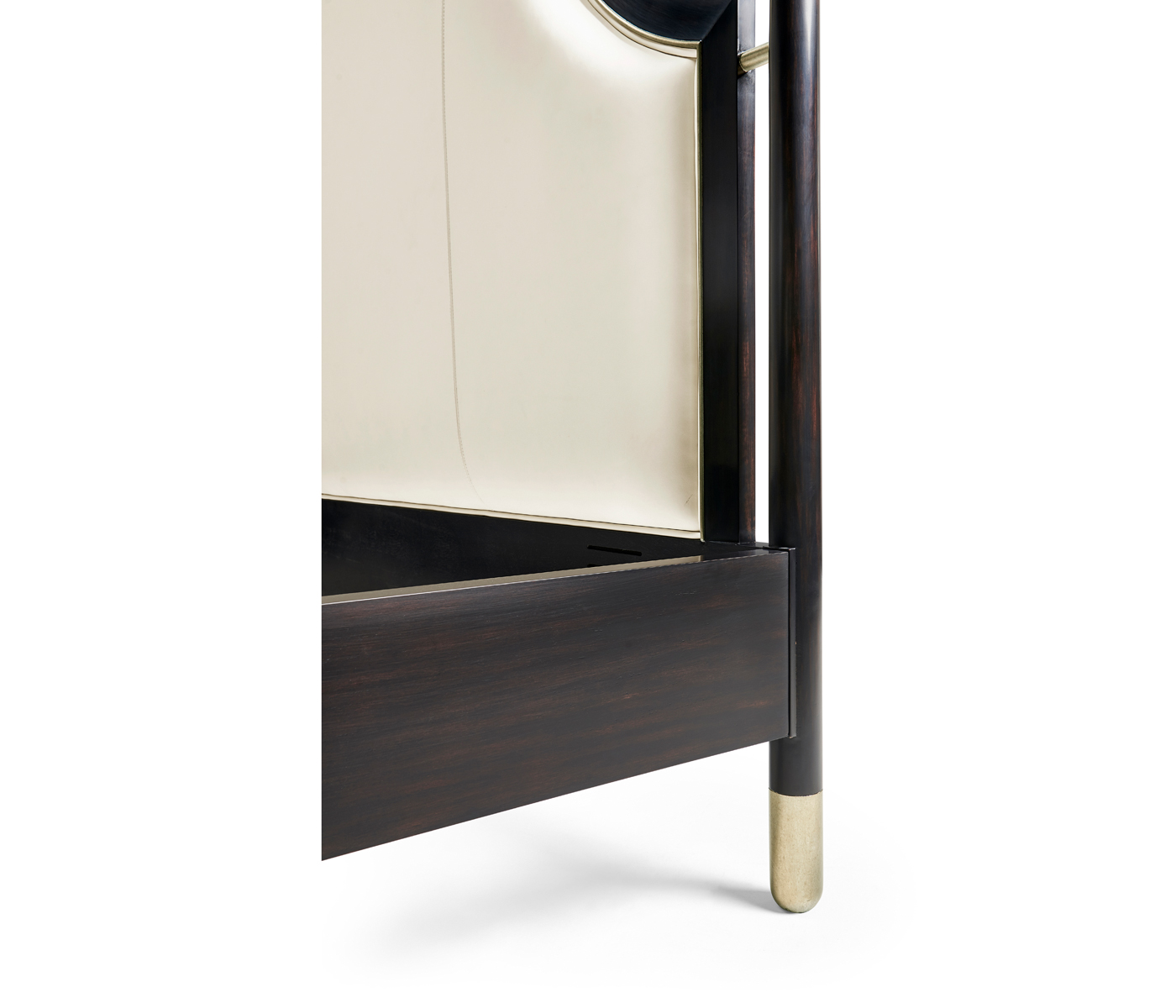 Four Poster Ebonised & Silver-Leaf UK King Bed