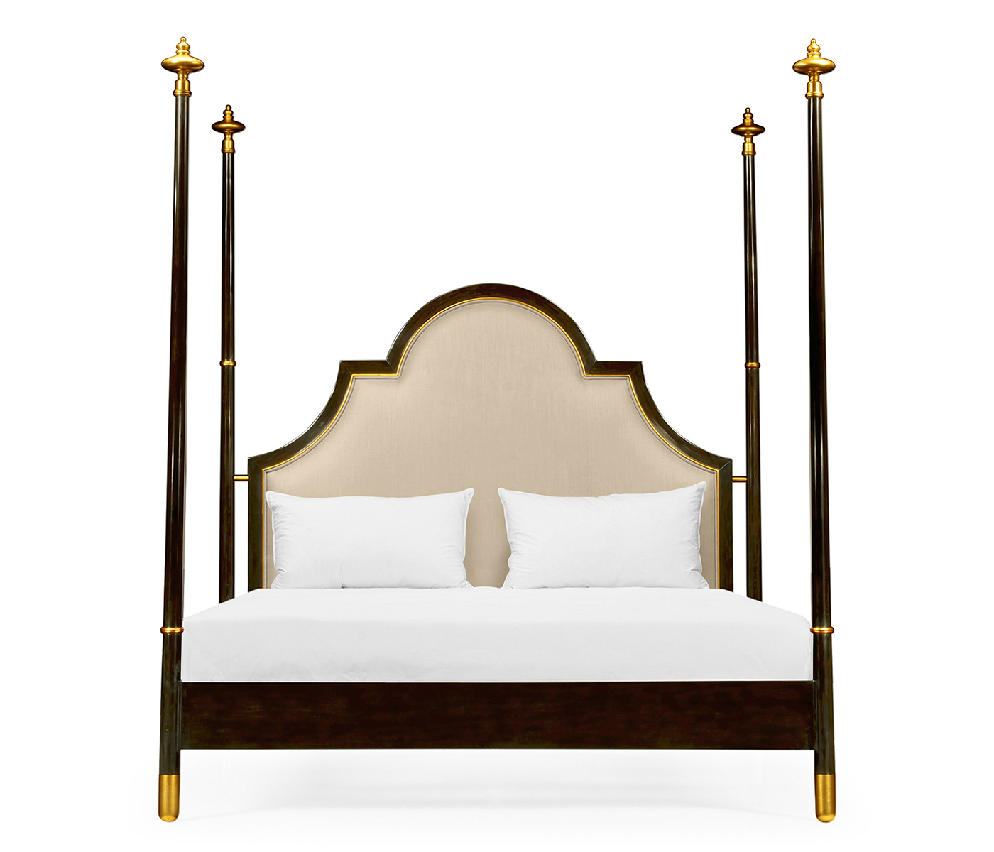 Four Poster Ebonised & Gilded US King Bed