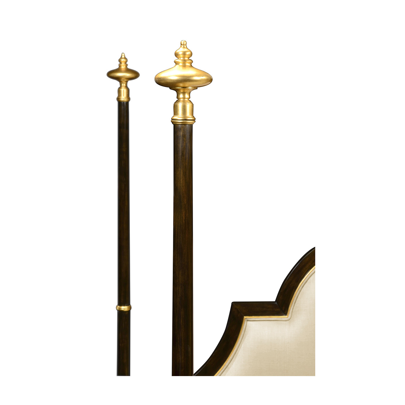 Four Poster Ebonised & Gilded US King Bed