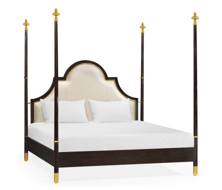 Four Poster Ebonised & Gilded US King Bed