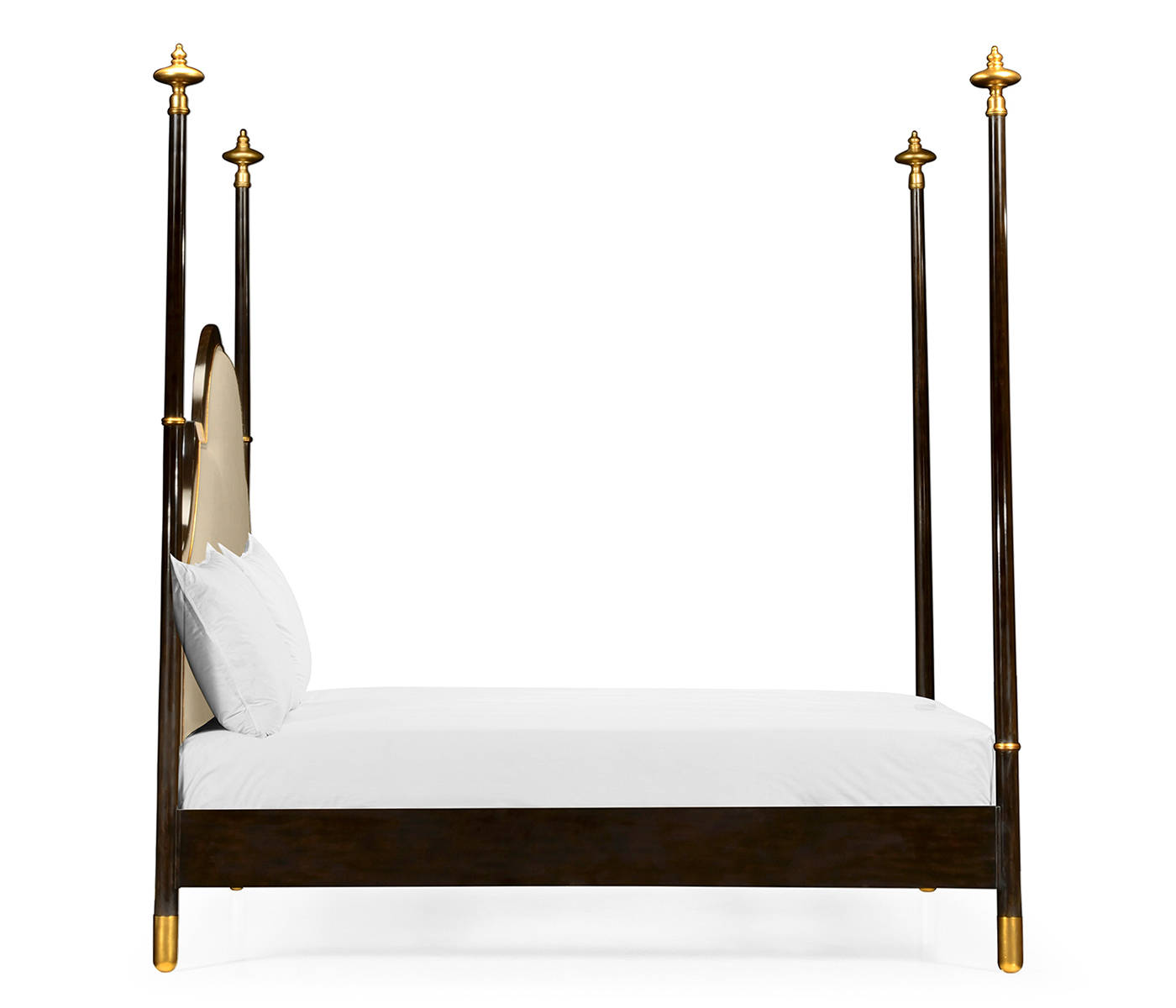 Four Poster Ebonised & Gilded US Queen Bed
