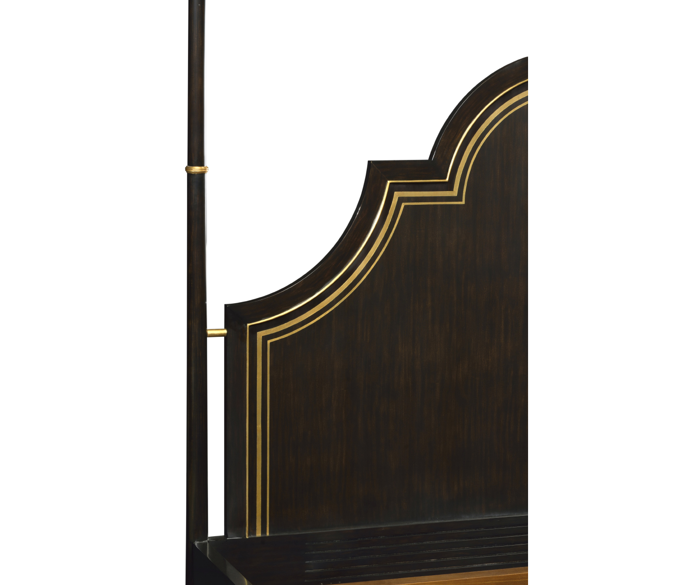 Four Poster Ebonised & Gilded US Queen Bed