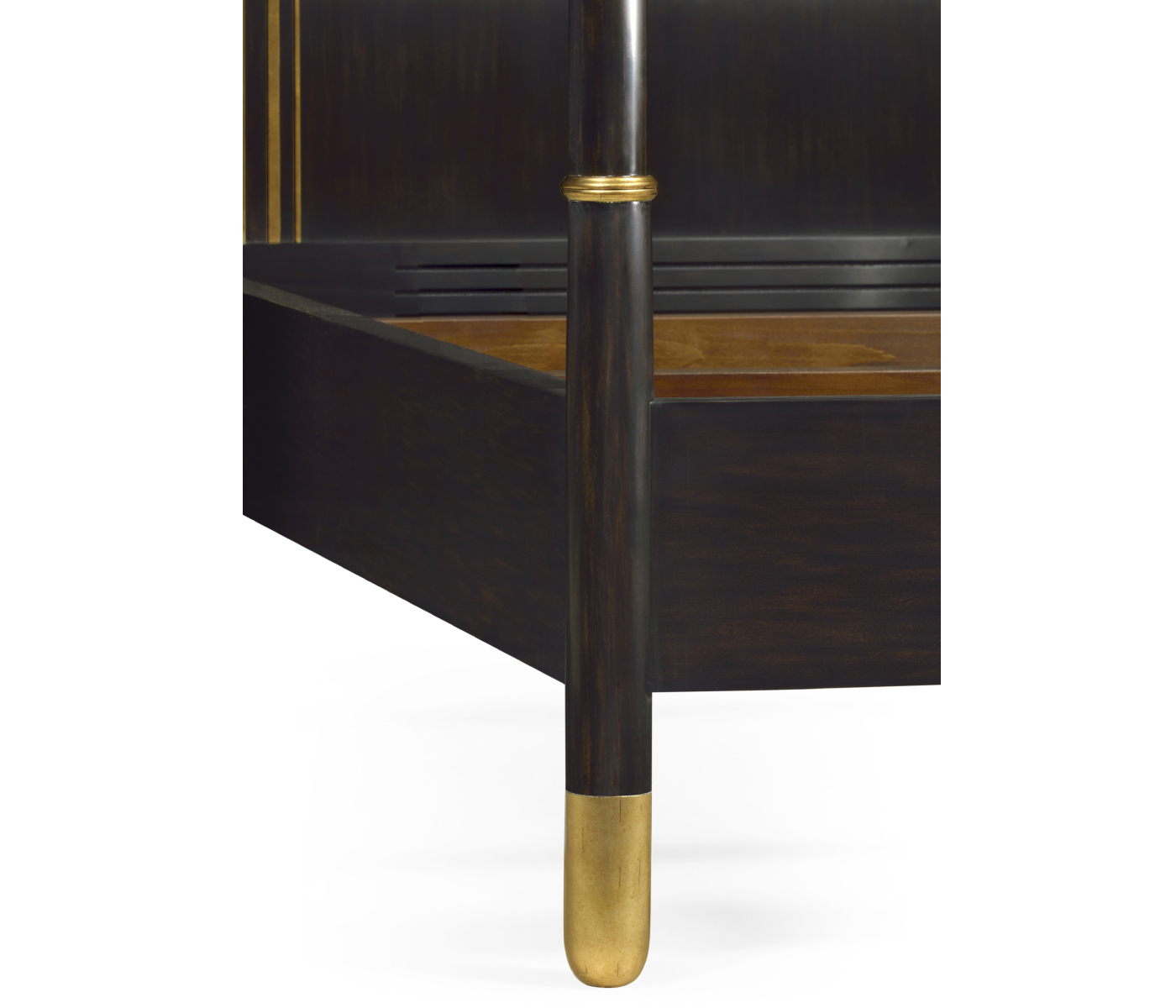 Four Poster Ebonised & Gilded US Queen Bed